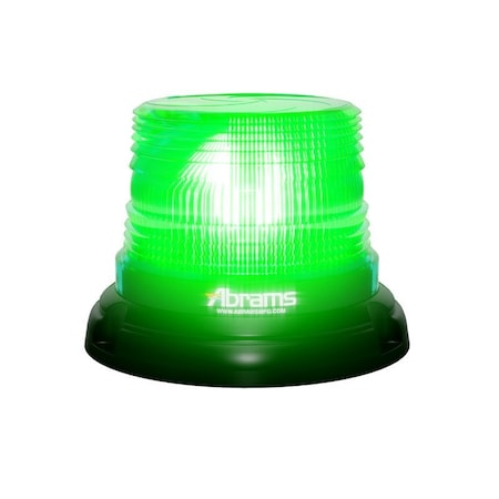 Abrams StarEye 4" Dome 12 LED Magnet/Permanent Mount Beacon - Green SB-400-G